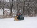 Ike, Rachel and I posing in the new snow