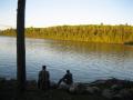 Melvin and Joe enjoy the view from Camp Manitou