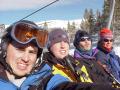 Jeff, Alex, Nate, and Brent.... Heading up the to the top of the Blue Sky Basin