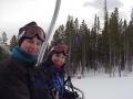 Brandon and Marie on the lift at Breck.